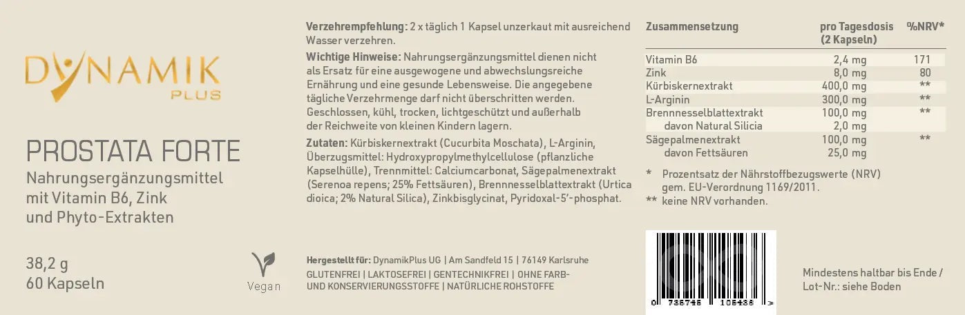 Dynamik Plus Prostata Forte 60 Kapseln