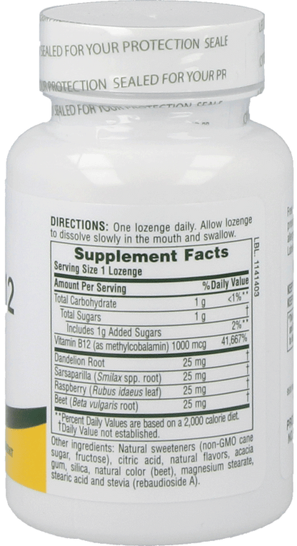 Natures Plus Vitamin B12 - 30 Lutschtabletten