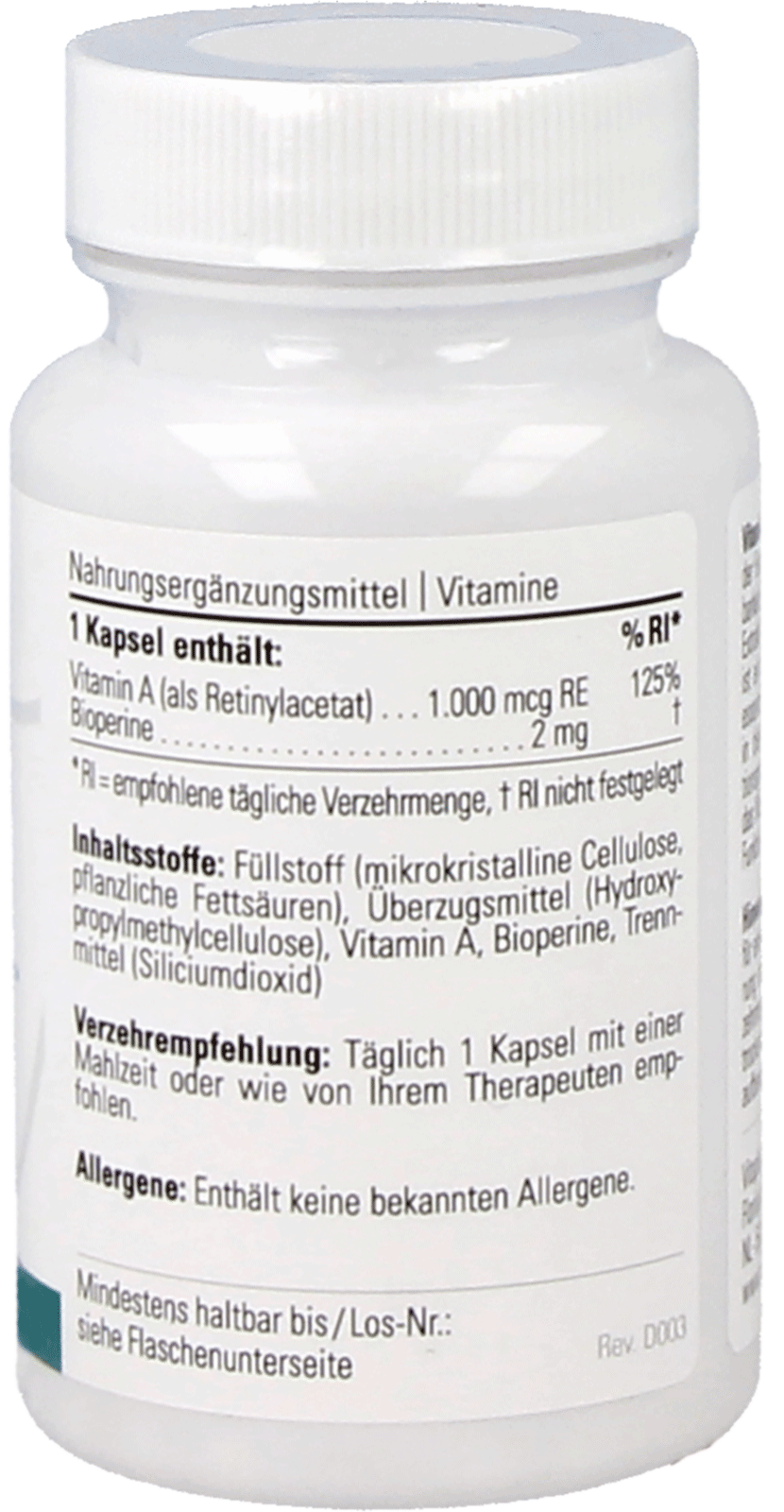 Vitaplex Vitamin A mit Bioperine™