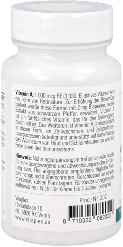 Vitaplex Vitamin A mit Bioperine™