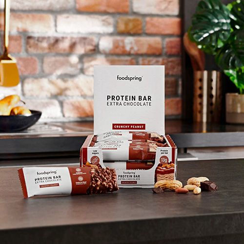 Foodspring Protein Bar Extra Chocolate Proteinriegel 12x45g