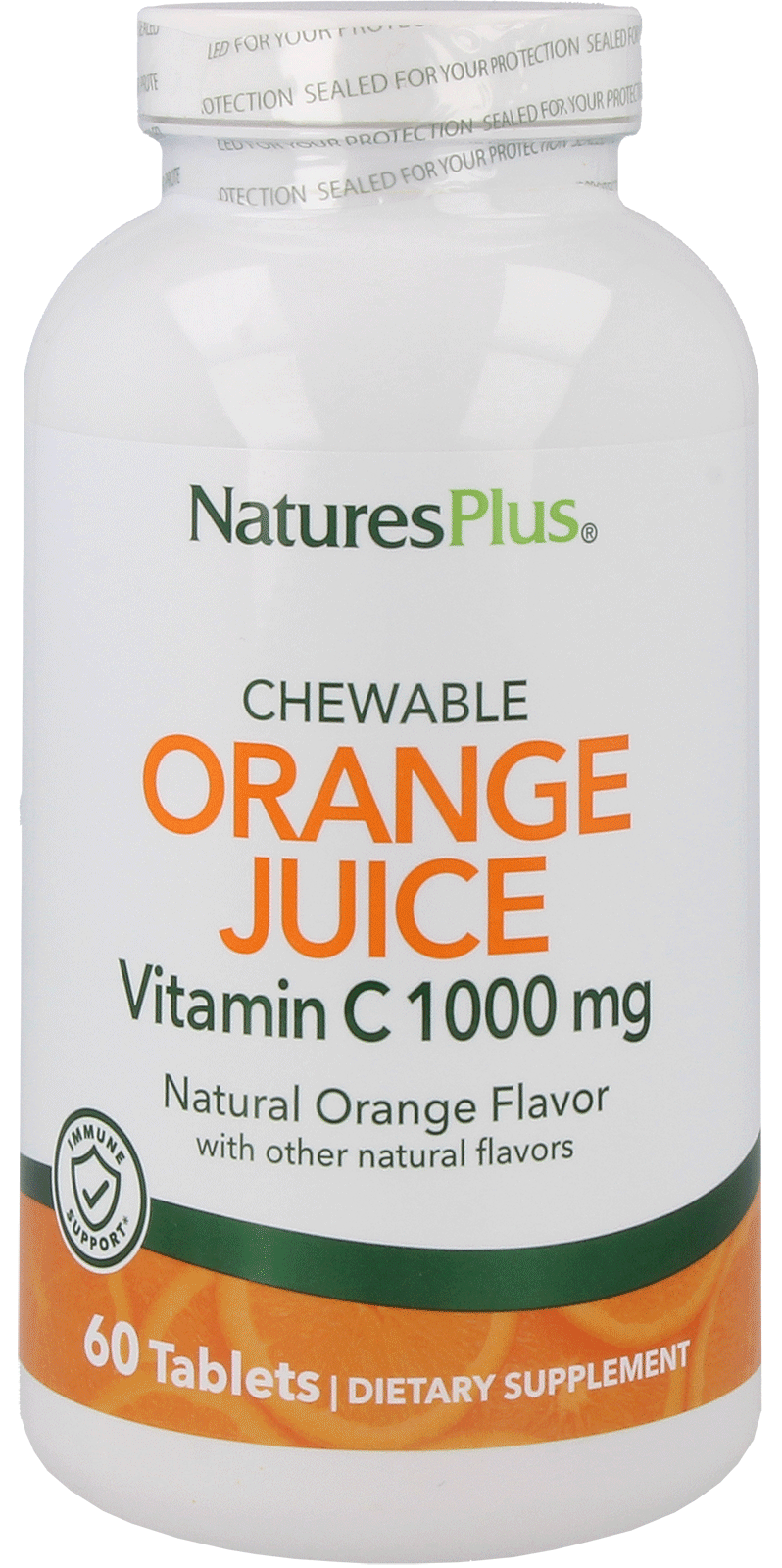 Natures Plus Vitamin C Lutschtabletten Orange 60 Stück