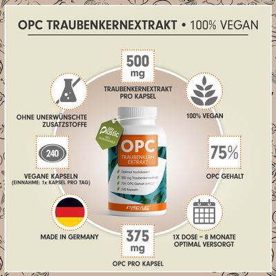 ProFuel OPC Traubenkernextrakt 240 Kapseln