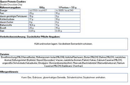 Quest Nutrition Protein Cookies 12x59g