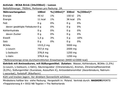 Activlab BCAA Drink (24x330ml)