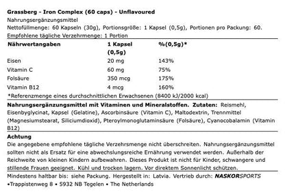 Grassberg Iron Complex Eisen 60 Kapseln