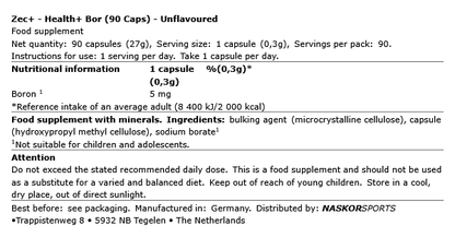 Zec+ Health+ Bor 90 Kapseln