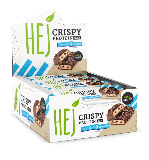 HEJ Crispy Protein Bar Proteinriegel Box (12x45g)