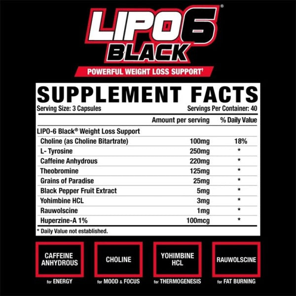 Nutrex Research Lipo 6 Black 120 Kapseln