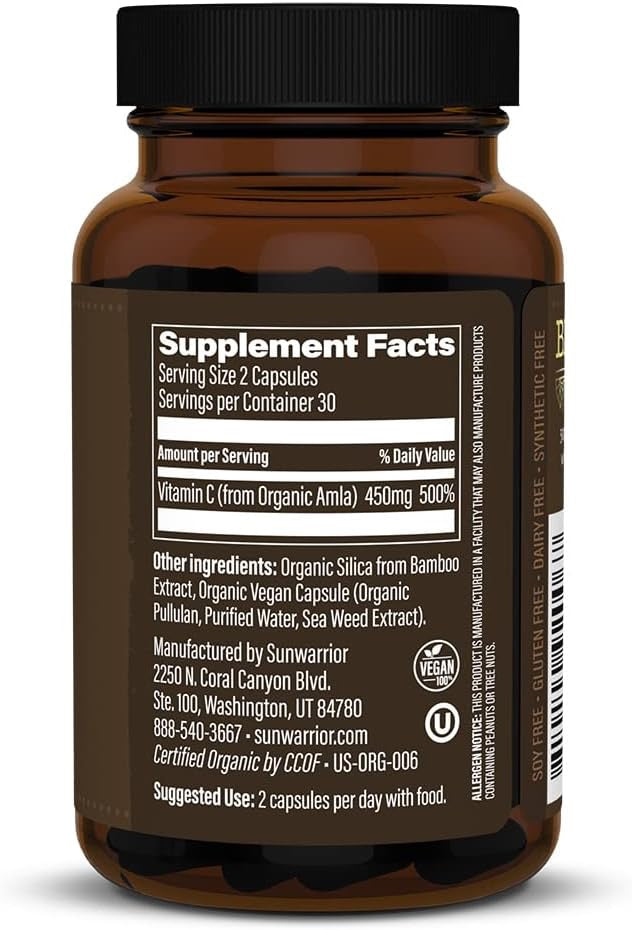 Sunwarrior Organic Vitamin C 60 Kapseln