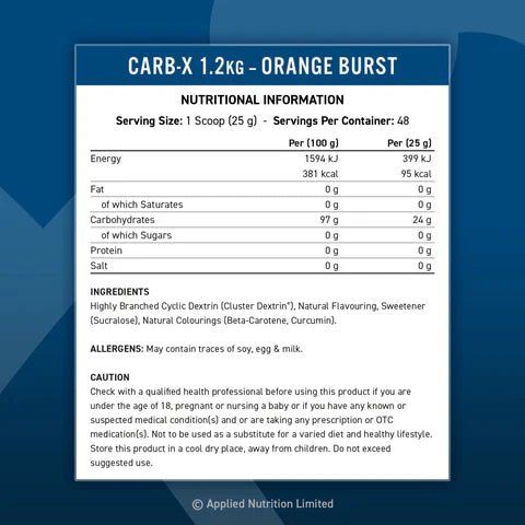 Applied Nutrition Carb-X Dextrin 1200g Dose