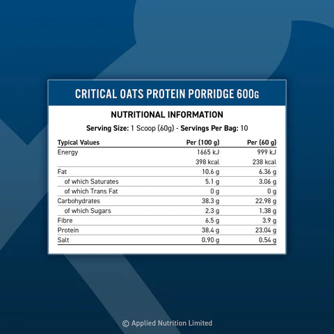 Applied Nutrition Critical Oats Protein Porridge 600g