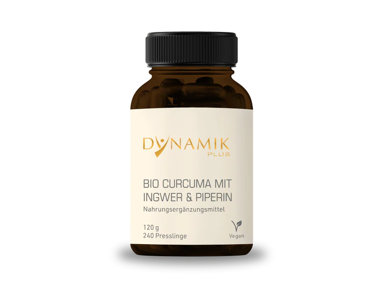 Dynamik Plus Bio Curcuma mit Ingwer und Piperin 240 Presslinge