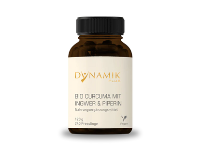 Dynamik Plus Bio Curcuma mit Ingwer und Piperin 240 Presslinge