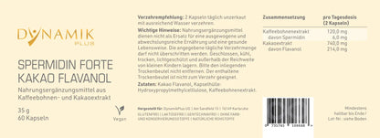 Dynamik Plus SPERMIDIN FORTE KAKAO FLAVANOL 60 Kapseln