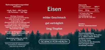 Science for Health Eisen Tropfen 50ml