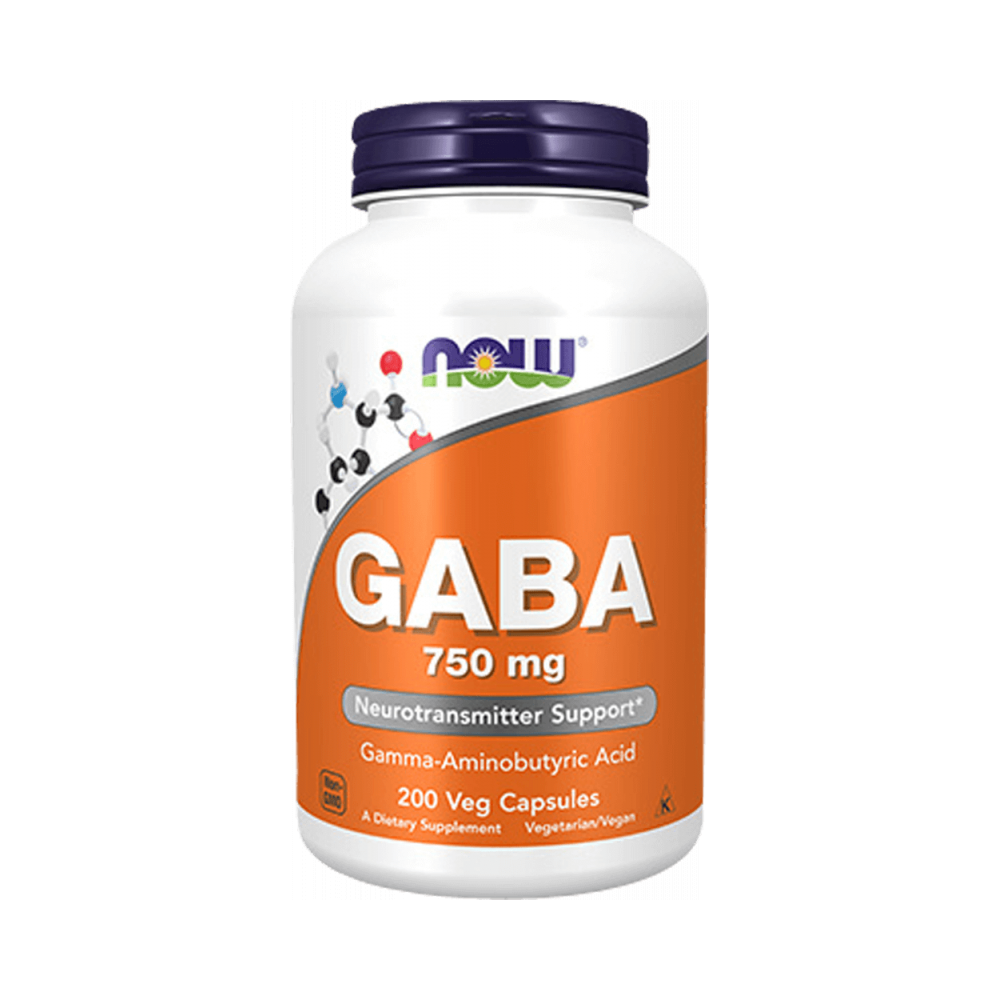 NOW Foods Gaba 750mg 100/200 Kapseln