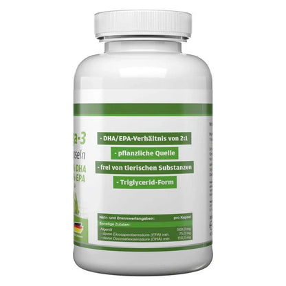 Zec+ Health+ Vegan Omega 3 - 500mg Algenöl 60 Kapseln