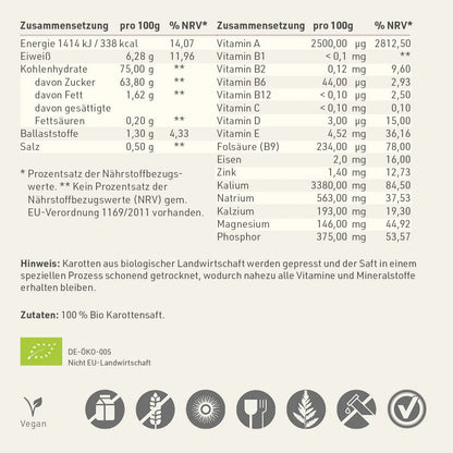 Dynamik Plus Bio Karottensaft Pulver 170g