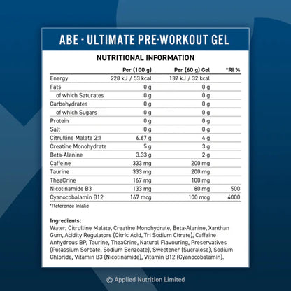 Applied Nutrition ABE Pre-Workout Gel 20x60g Pack