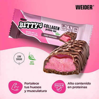 Weider Betty's Collagen Protein Bar Choco-Raspberry 12x50g