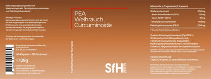 Science for Health PEA Weihrauch Curcuminoide Komplex 60 Kapseln