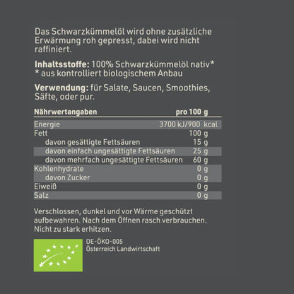 Dynamik Plus Bio Schwarzkümmelöl Nativ 100ml