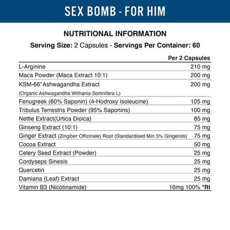 Applied Nutrition Sex Bomb Male 120 Kapseln