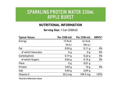 Applied Nutrition Sparkling Protein Water 12x330ml