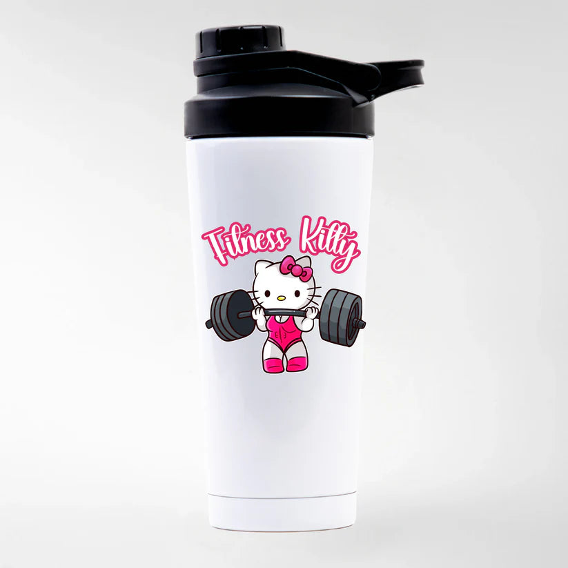 FITNESS KITTY Edelstahl Shaker