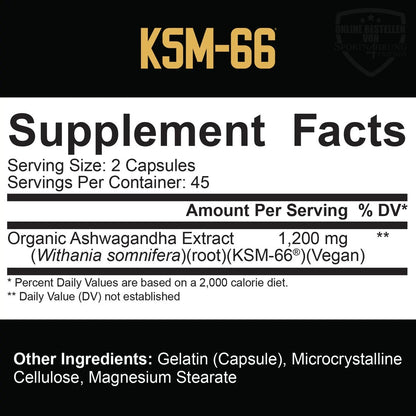 Rich Piana 5%Nutrition Core KSM-66 Ashwagandha 90 Kapseln