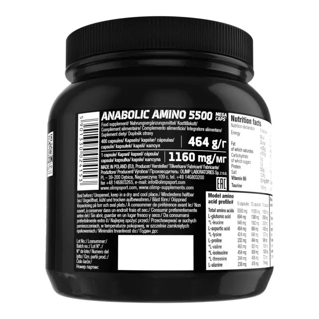 Olimp Anabolic Amino 5500 Mega Caps 400 Kapseln