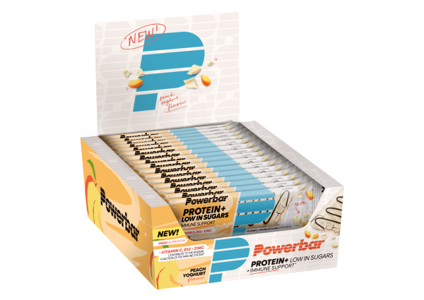 Powerbar Protein Plus Low Sugar + Immune Bar Proteinriegel Box 16x35g