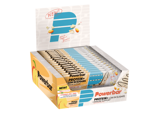 Powerbar Protein Plus Low Sugar + Immune Bar Proteinriegel Box 16x35g