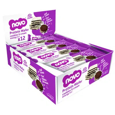 Novo Nutrition Protein Wafer Bar Proteinwaffel Riegel Box (12x40g)