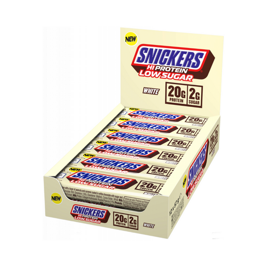 Snickers White Hi Protein Low Sugar Bar Proteinriegel Box (12x57g)