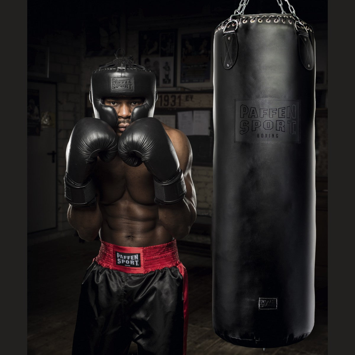 Paffen Sport Black Logo Boxhandschuhe für das Sparring