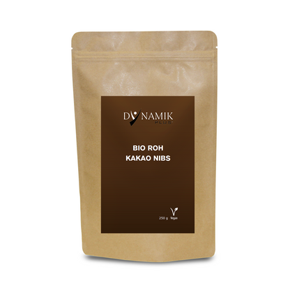 Dynamik Plus Bio Roh Kakao Nibs 250g Beutel