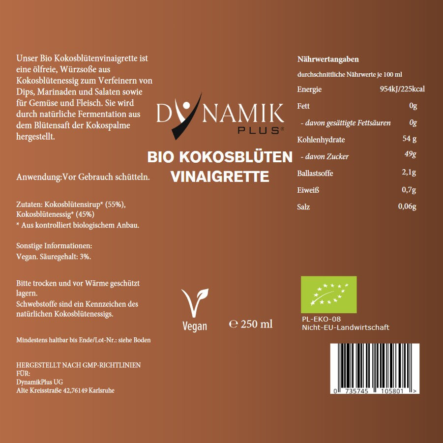 Bio Kokosblüten Vinaigrette